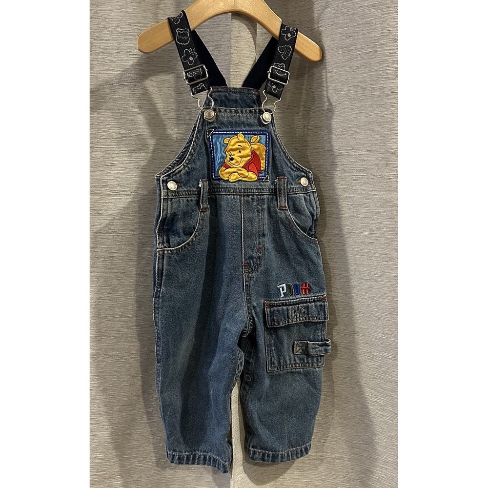 Vintage Winnie The Pooh‎ overalls 100 Acre Woods Y2K Size 18 Months